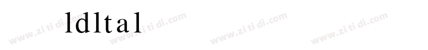 C Boldltal字体转换